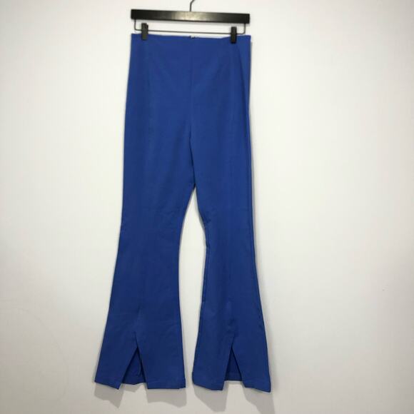 NWT Free People Pull On Flared Ankle Split Pants Blue Size M - Picture 1 of 7